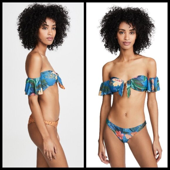 💕FARM RIO💕 Reversible Bandeau Strapless Bikini TOP XS NWT - Picture 15 of 16